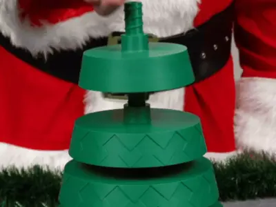 Modular Twist Tree - Happy Christmas  3D print model