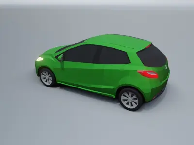 Mazda 2 low poly 3D model car Low-poly 3D model