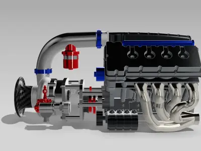 Procharged Coyote MMR Billet w dry sump 3D print model
