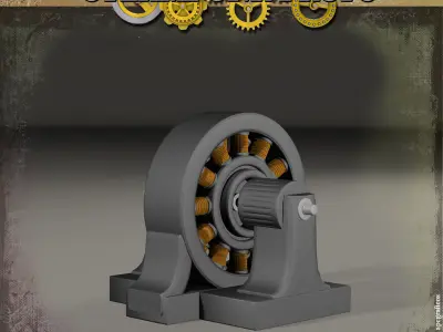 Steampunk Dynamo 3D model