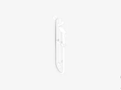 Shower - Rail - Luxury - Pin Low-poly 3D model