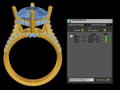 Popular model women ring 2020 R76 3D model