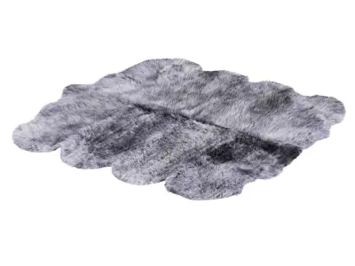 Carpet Sheepskin light gray 3D model