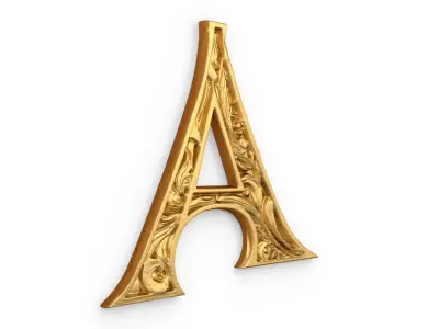 Alphabet Letter A Pendant 3D print model