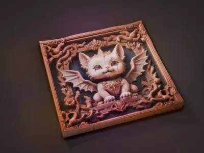 Puzzle of wishes The prince of cats and dragons 3D print model