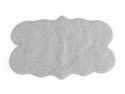 Animal Skin Sheepskin Rug 3D model