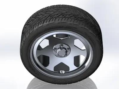 Custom wheels US Mags OBS for your scale model 3D print model