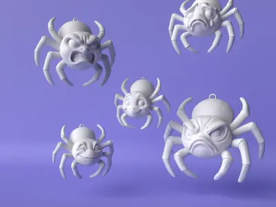 Halloween Spider Collection  Fun Spooky Decoration Models 3D print model