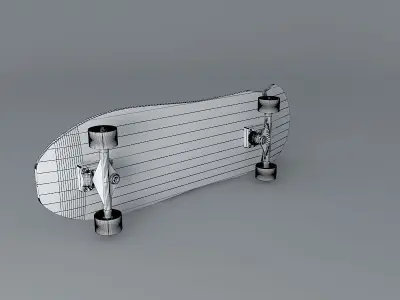 1987 Santa Cruz Rob Roskopp Face model skateboard Free 3D model