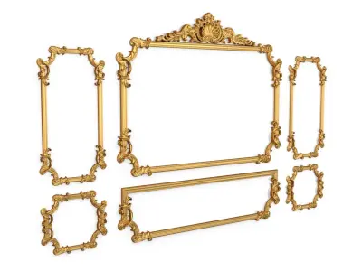 Plaster decorative frame 3d mode 013 3D model