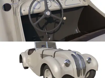 Classic Car Low-poly 3D model