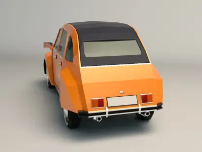 Low Poly City Car 04 Low-poly 3D model
