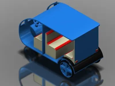 Smart Three Wheeler 2 Free 3D model