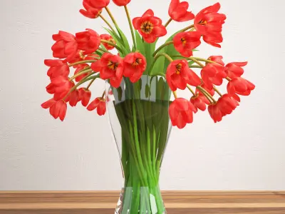 Tulips Flowers 3D model