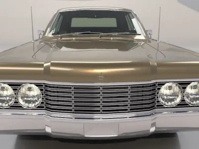 Continental car Low Poly 3D model