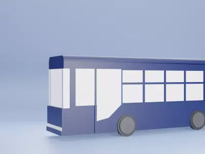 Bus Lowpoly - PMSMILE Free low-poly 3D model