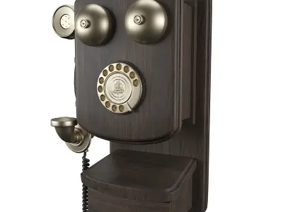 Vintage Wall Phone 3D model