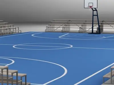 Basketball Court 02 3D model