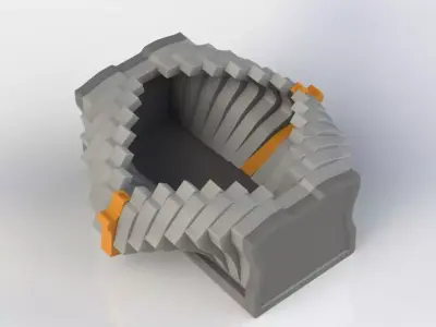 Storage Box with Ribs Like for Opening 3D print model