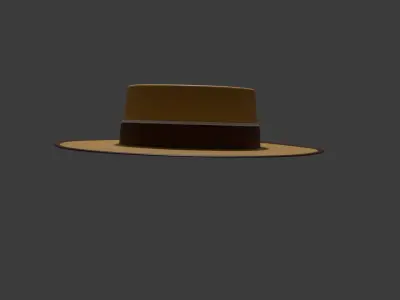 Stylized 3D Hat Model Game Ready Asset Low-poly 3D model