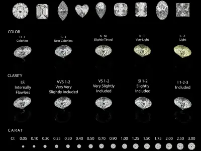 Diamond Cuts Low-poly 3D model