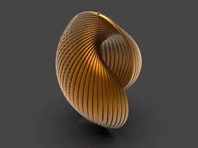 helistic golden spiral 3D print model