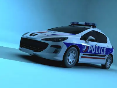 Peugeot 308 Low-poly 3D model