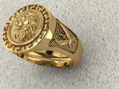 RING LION Printing Model Free 3D print model