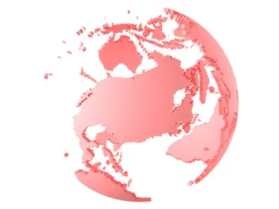 Globe Shell Light Pink 3D model