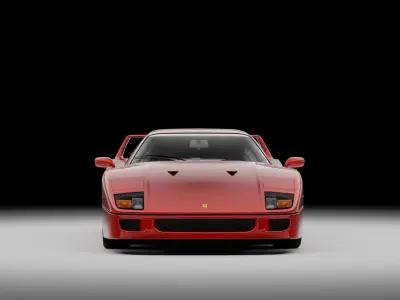 ferrari f40 Low-poly 3D model by edwin-blend