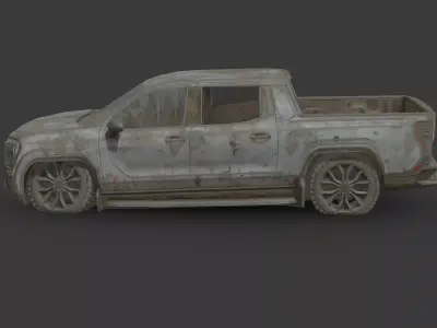 Abandoned Car - GMC Sierra EV Low-poly 3D model