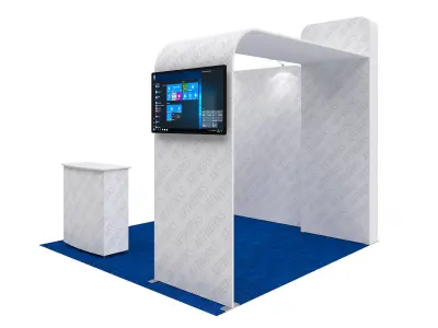 Exhibition booth 10x10ft 3DM016 3D model