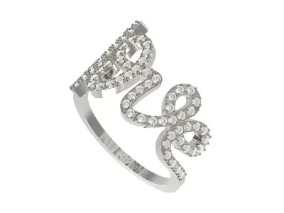 love ring 3D print model