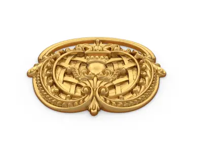 Classic decor ornament carved 16  3D model