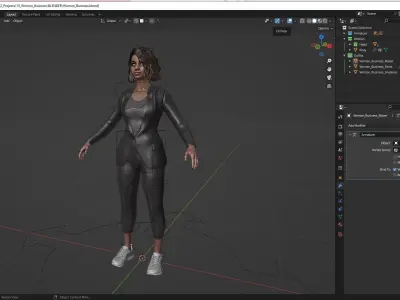 Mens and Womens business suits  3D Model Collection