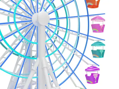 Amusement Park 4 pieces 3D model