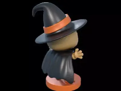 Chibi Skeleton Man Halloween 3D print model