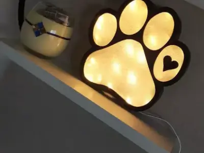 LAMPARA PATITA 3D print model