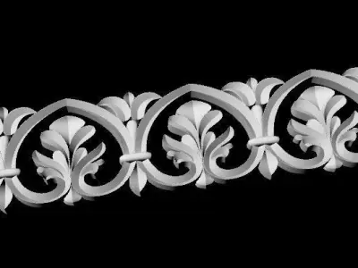 Central decor ornament for furniture 3D model 398
