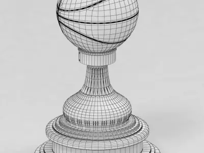 NABC NCAA National Basketball Championship Trophy 3D model