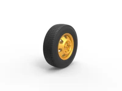 Car wheel 10 Scale 1 to 25 3D print model