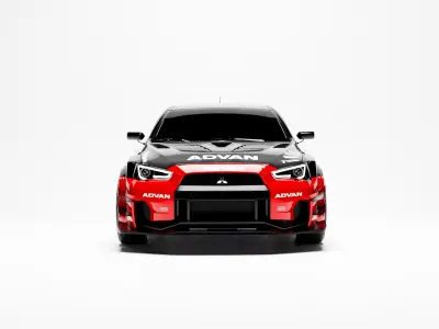 Mitsubishi lancer evo x tuning  3D model
