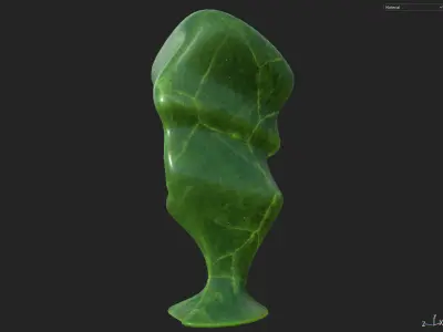 Low poly mable cave Low-poly 3D model