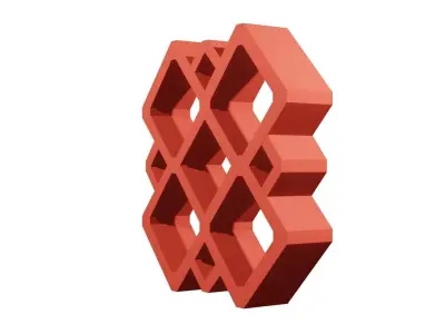 Brick Jaali Diamond 9 3D model