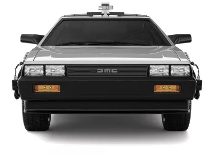 DeLorean back to the future 3D model