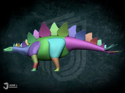 Basemesh Stegosaurus 3D model