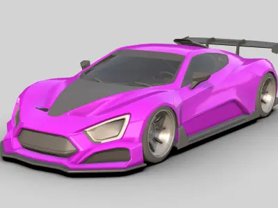 Sport Car 2025  Low-poly 3D model