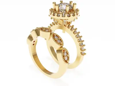 Halo Wedding Set 3d Model Stl File 3D print model