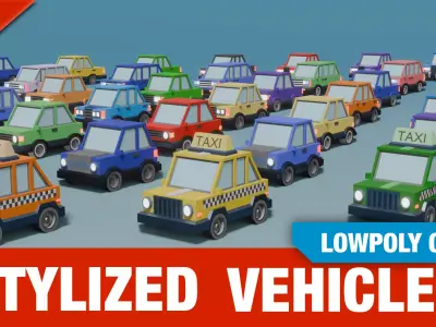 Stylized vehicle by Asterman Low Poly Low-poly 3D model