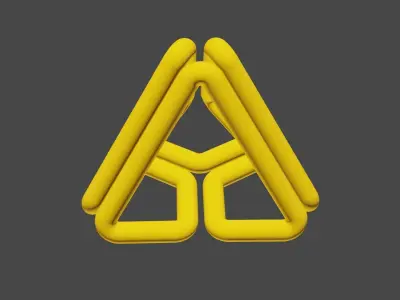 Tetrahedron one line Free 3D print model